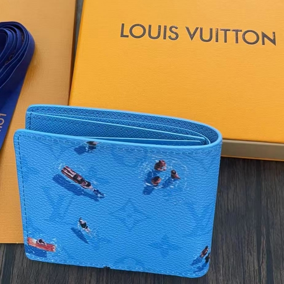 Louis Vuitton Blue Slender Wallet - Picture 1 of 9